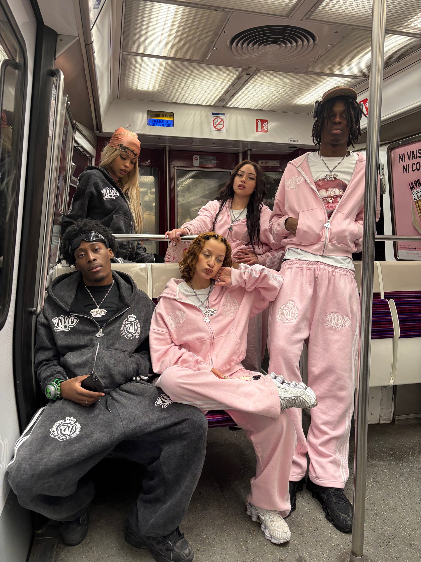 Striped Tracky (pink zip-up)