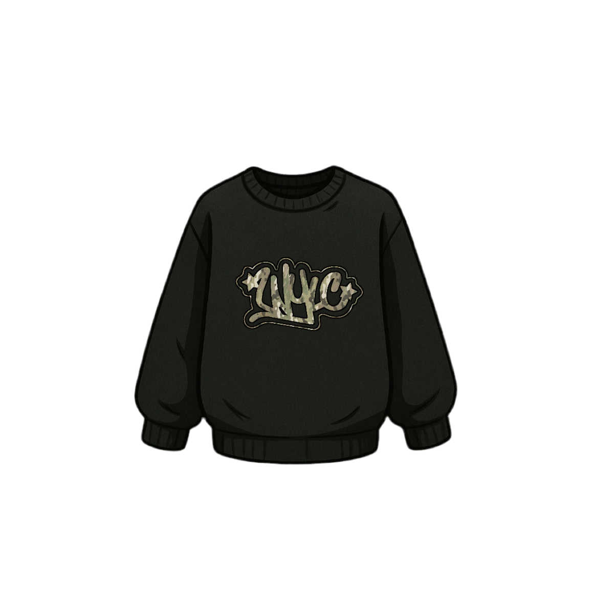 Camo sweater (black)