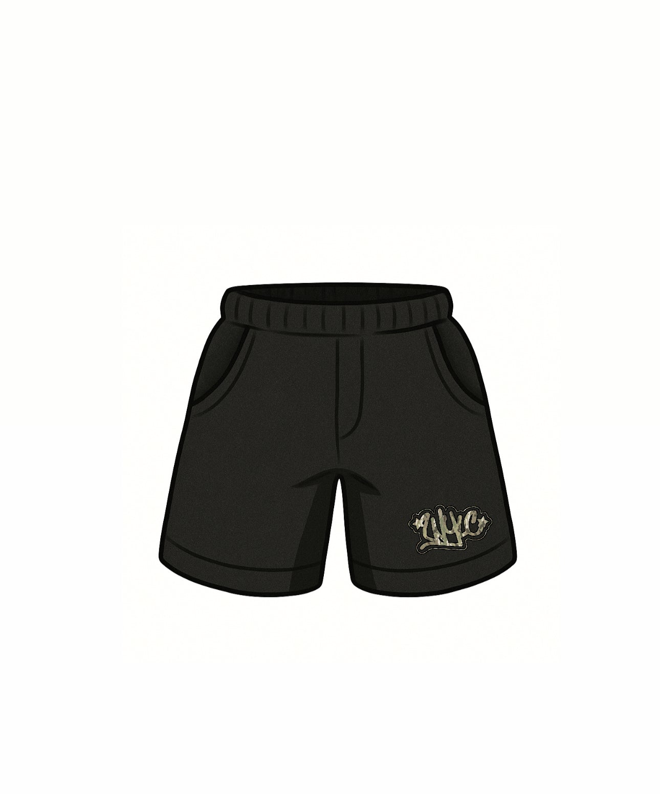 Camo short (black)