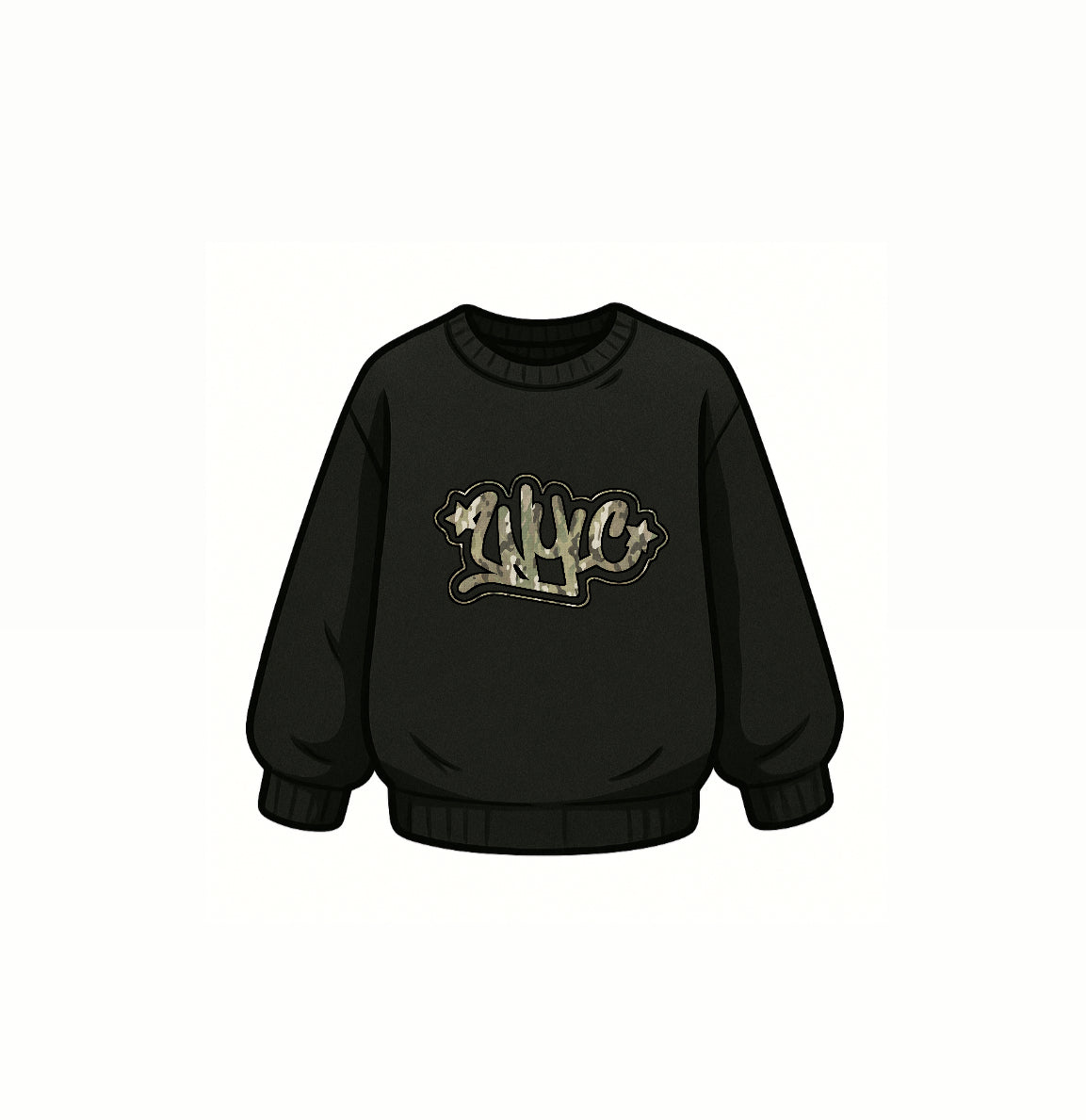 Camo sweater (black)
