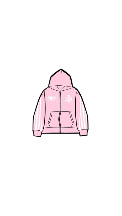 Striped Tracky (pink zip-up)