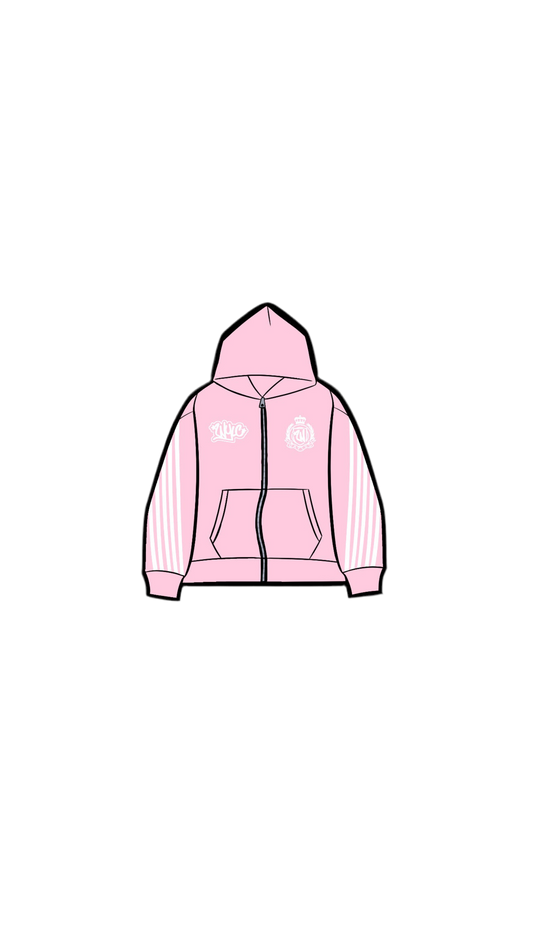 Striped Tracky (pink zip-up)