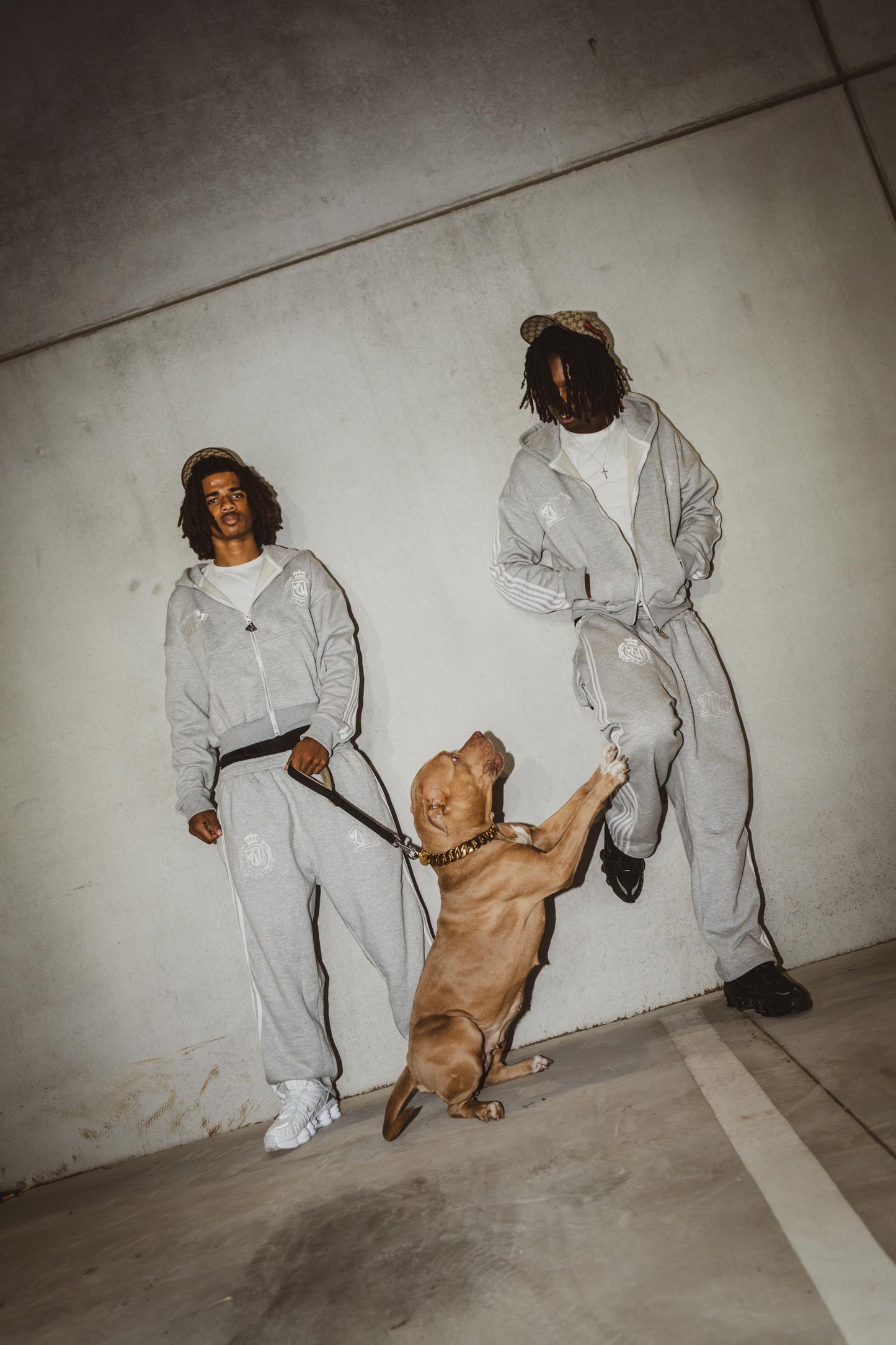 Striped Tracky (Grey zip-up)