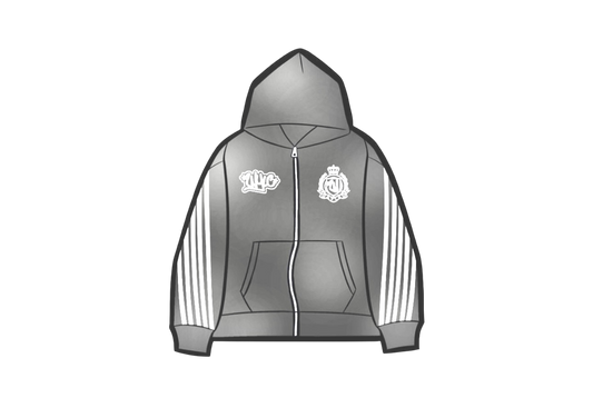 Striped Tracky (Grey zip-up)